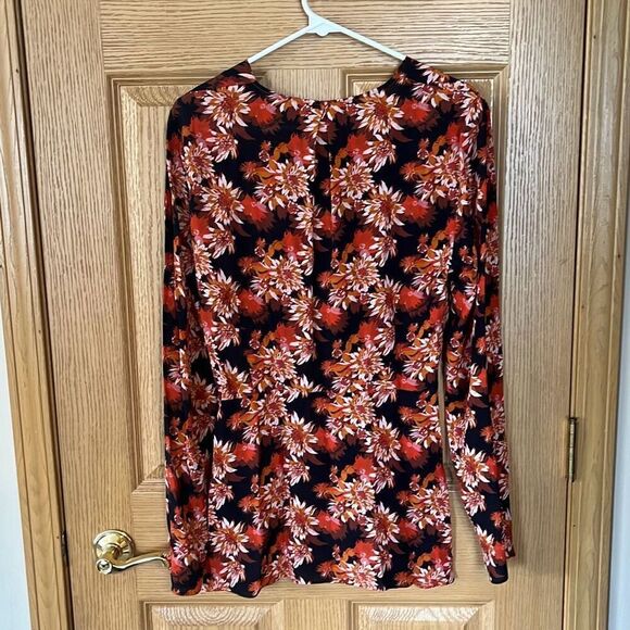 NWT PATRIZIA PEPE Floral Print Viscose Italian Blouse Top Large - Picture 7 of 9